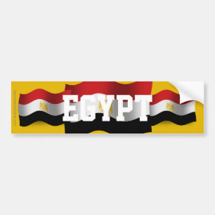 Wellenartig bewegende Flagge Ägyptens Autoaufkleber