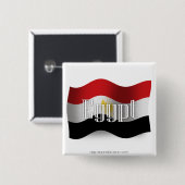 Wellenartig bewegende Flagge Ägyptens Button (Vorne & Hinten)