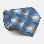 Wellenartig bewegende Flagge Argentiniens Krawatte (Gerollt)