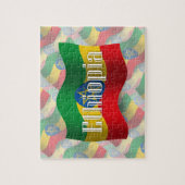 Wellenartig bewegende Flagge Äthiopiens Puzzle (Vertikal)