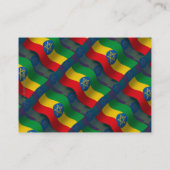 Wellenartig bewegende Flagge Äthiopiens Visitenkarte (Rückseite)