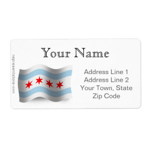 Wellenartig bewegende Flagge Chicagos