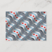 Wellenartig bewegende Flagge Chicagos Visitenkarte (Rückseite)