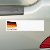 Wellenartig bewegende Flagge Deutschlands mit Autoaufkleber (Auf Auto)