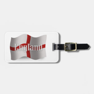 Wellenartig bewegende Flagge Englands Gepäckanhänger