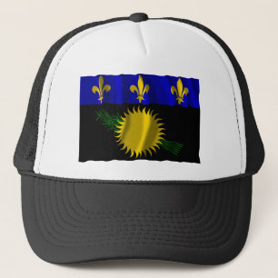 Wellenartig bewegende Flagge Guadeloupes Truckerkappe