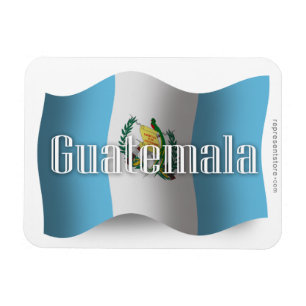 Wellenartig bewegende Flagge Guatemalas Magnet