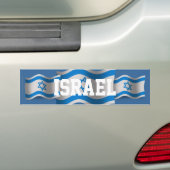 Wellenartig bewegende Flagge Israels Autoaufkleber (Auf Auto)
