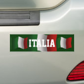 Wellenartig bewegende Flagge Italiens Autoaufkleber (Auf Auto)