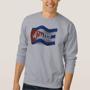 Wellenartig bewegende Flagge Kubas Sweatshirt