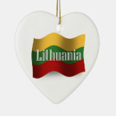 Wellenartig bewegende Flagge Litauens Keramik Ornament (Rechts)