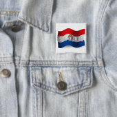 Wellenartig bewegende Flagge Paraguays Button (Beispiel)