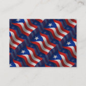 Wellenartig bewegende Flagge Puertos Rico Visitenkarte (Rückseite)