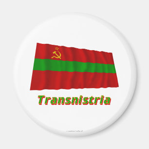 Wellenartig bewegende Flagge Transnistriens mit Magnet