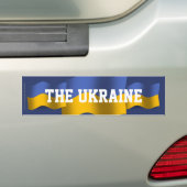 Wellenartig bewegende Flagge Ukraine Autoaufkleber (Auf Auto)