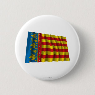 Wellenartig bewegende Flagge Valencias Button