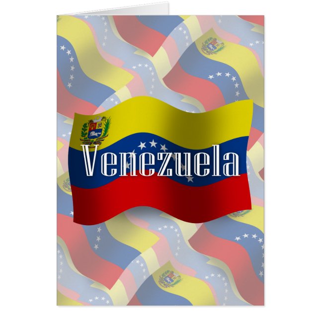 Wellenartig bewegende Flagge Venezuelas (Vorne)