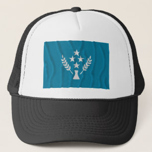 Wellenartig bewegende Flagge von Kosrae Truckerkappe