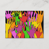 Wellenartig bewegende Hände Visitenkarte (Rückseite)
