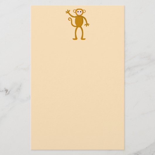 Wellenartig bewegender Affe Briefpapier (Vorderseite)