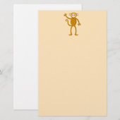 Wellenartig bewegender Affe Briefpapier (Vorne/Hinten)