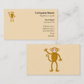 Wellenartig bewegender Affe Visitenkarte (Vorne/Hinten)