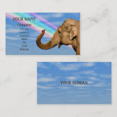 Wellenartig bewegender Elefant Visitenkarte (Vorne/Hinten)