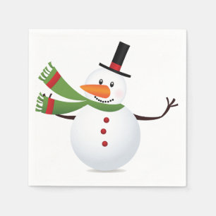 Wellenartig bewegender Karotten-Nasen-Schneemann Serviette
