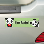 Wellenartig bewegender Panda-Autoaufkleber Autoaufkleber (Auf Auto)