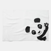 Wellenartig bewegender Panda Geschirrtuch (Horizontal)