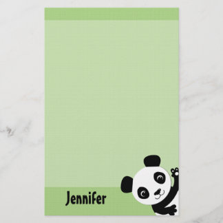 Wellenartig bewegender Panda stationär Briefpapier