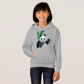 Wellenartig bewegender Panda und Bambus Hoodie (Vorne ganz)