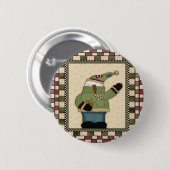 Wellenartig bewegender Schneemann-runder Button (Vorne & Hinten)