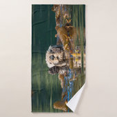 Wellenartig bewegender Seeotter Badehandtuch (Badehandtuch)
