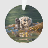 Wellenartig bewegender Seeotter Ornament (Vorderseite)