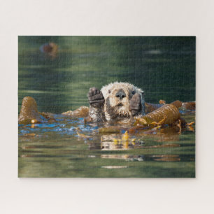 Wellenartig bewegender Seeotter Puzzle