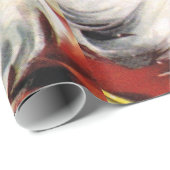 Wellenartig bewegender Weihnachtsmann Geschenkpapier (Rolleneckpunkt)