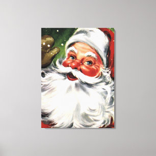 Wellenartig bewegender Weihnachtsmann Leinwanddruck