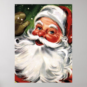 Wellenartig bewegender Weihnachtsmann Poster
