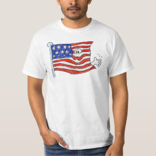 Wellenartig bewegendes Flaggen-wellenartig T-Shirt