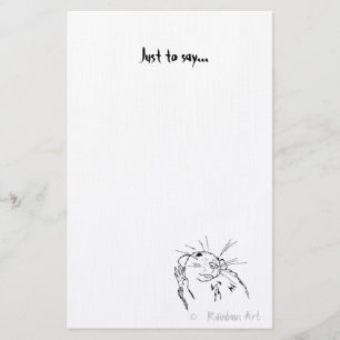 Wellenartig bewegendes Ratten-Briefpapier Briefpapier