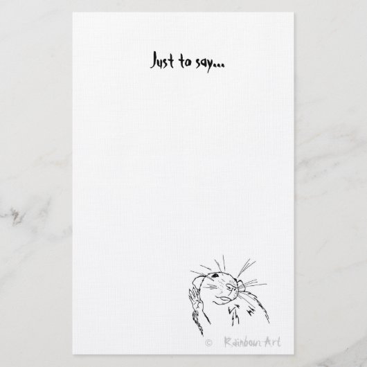 Wellenartig bewegendes Ratten-Briefpapier Briefpapier (Vorderseite)