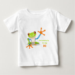 Wellenartig bewegendes rotes mit Augen Baby T-shirt
