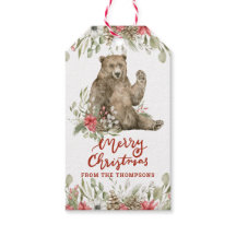 Wellenbär mit Blume | Frohe Weihnachten