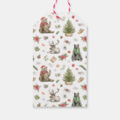 Wellenbär mit Blume | Frohe Weihnachten Geschenkanhänger (Rückseite)