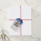 Wellenbär mit Blume in den Schneezaubertagen Geschenkanhänger (Mit Garn)