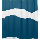 Wellenblau Duschvorhang (Vorderseite)