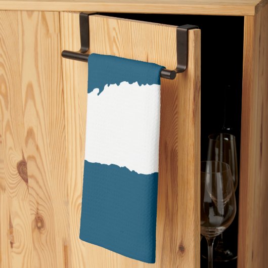 Wellenblau Geschirrtuch (Drittel gefaltet)