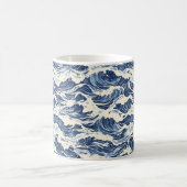 Wellenblaues Muster Kaffeetasse (Mittel)