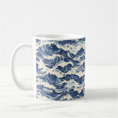 Wellenblaues Muster Kaffeetasse (Links)